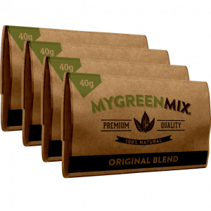 4 paquets de green mix mélange à rouler-bio coffeeshop amsterdam